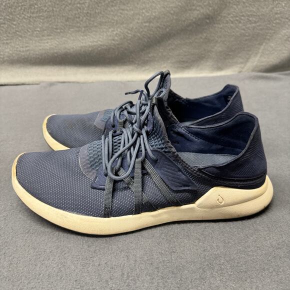 OluKai Holo Sneakers Mens 12 Mesh‎ Blue Lace Up Lightweight Coastal Shoes